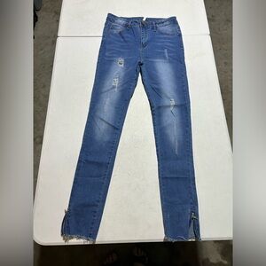 Mania Jeans Women’s 9 Skinny Stretch Ankle Zip Jeans